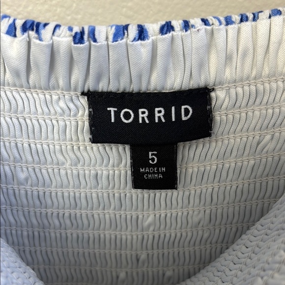 Torrid Blue and White Sleeveless Maxi Dress - Picture 3 of 6